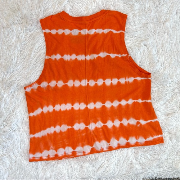 Sage Collective Tie Dye Striped Boxy Tank Top Sleeveless Crew Neck - Picture 4 of 8